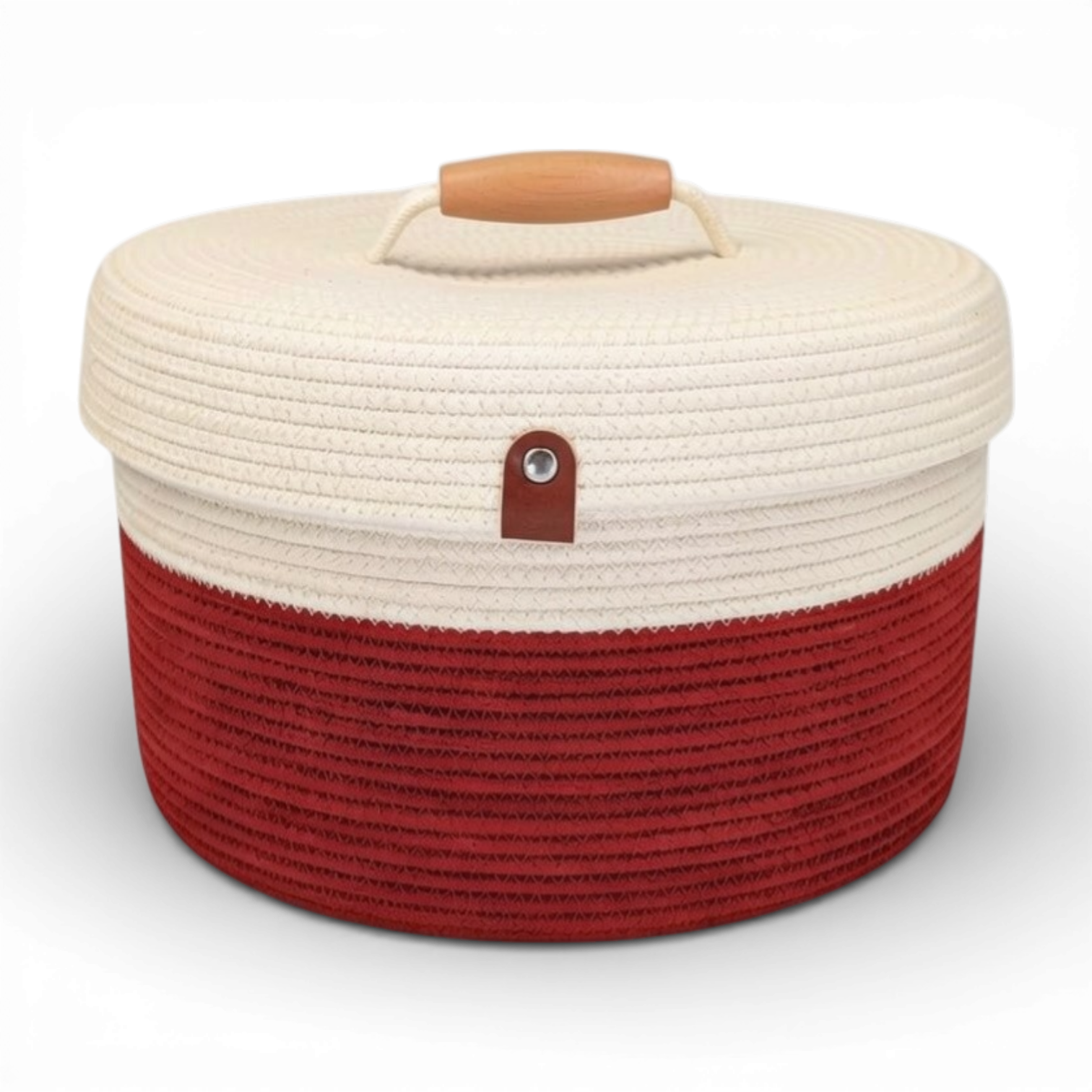 Delphinium w/ Rope Lid, Wood Handle