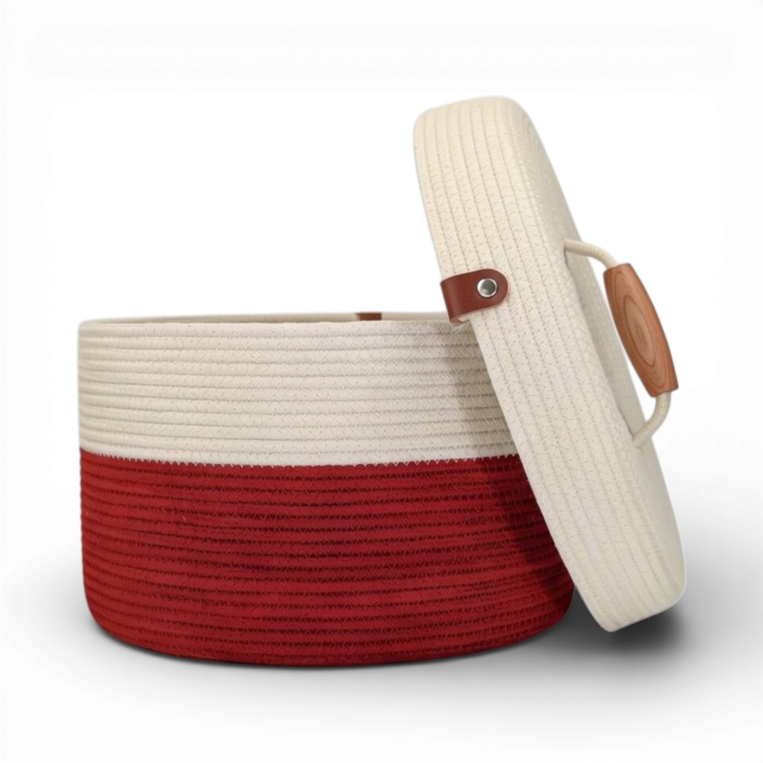 Delphinium w/ Rope Lid, Wood Handle