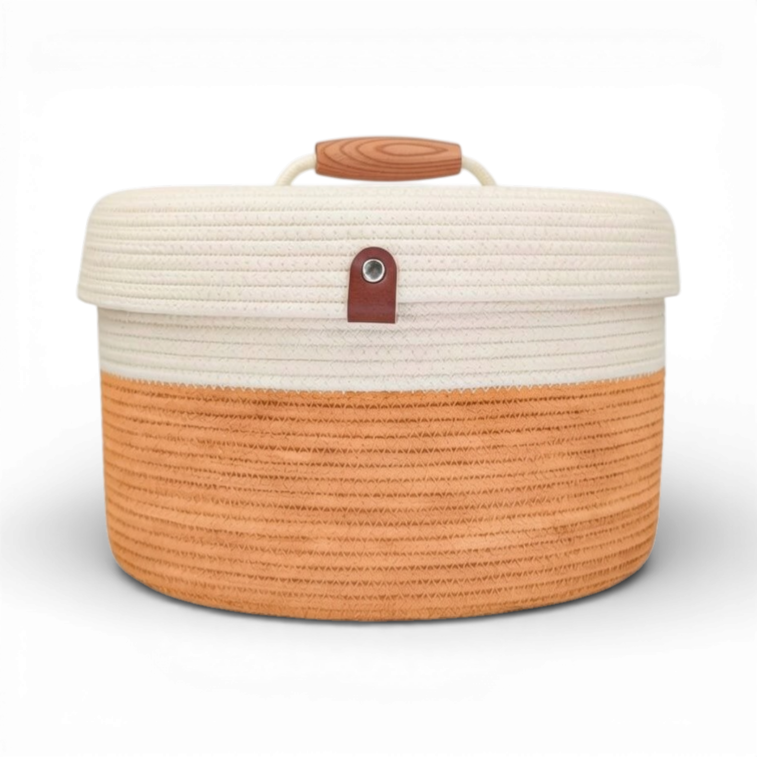 Delphinium w/ Rope Lid, Wood Handle