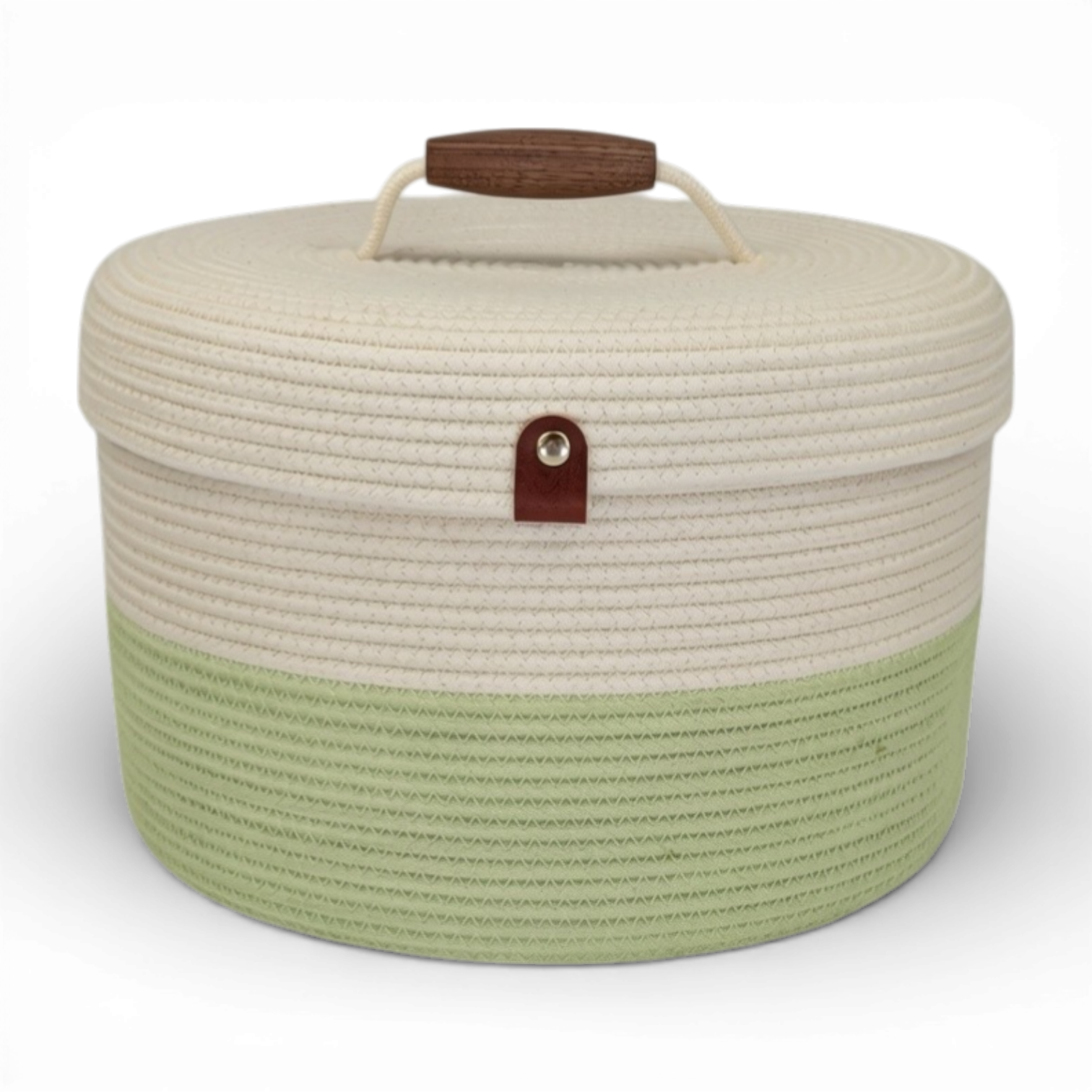 Delphinium w/ Rope Lid, Wood Handle