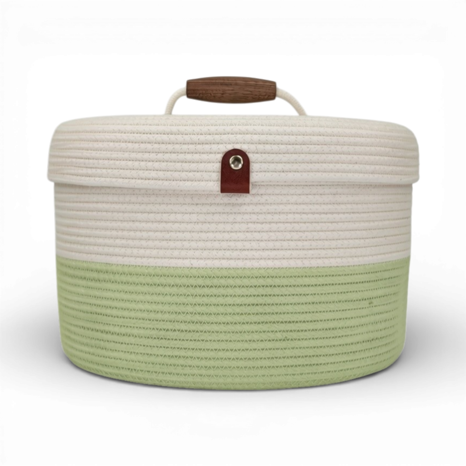 Delphinium w/ Rope Lid, Wood Handle