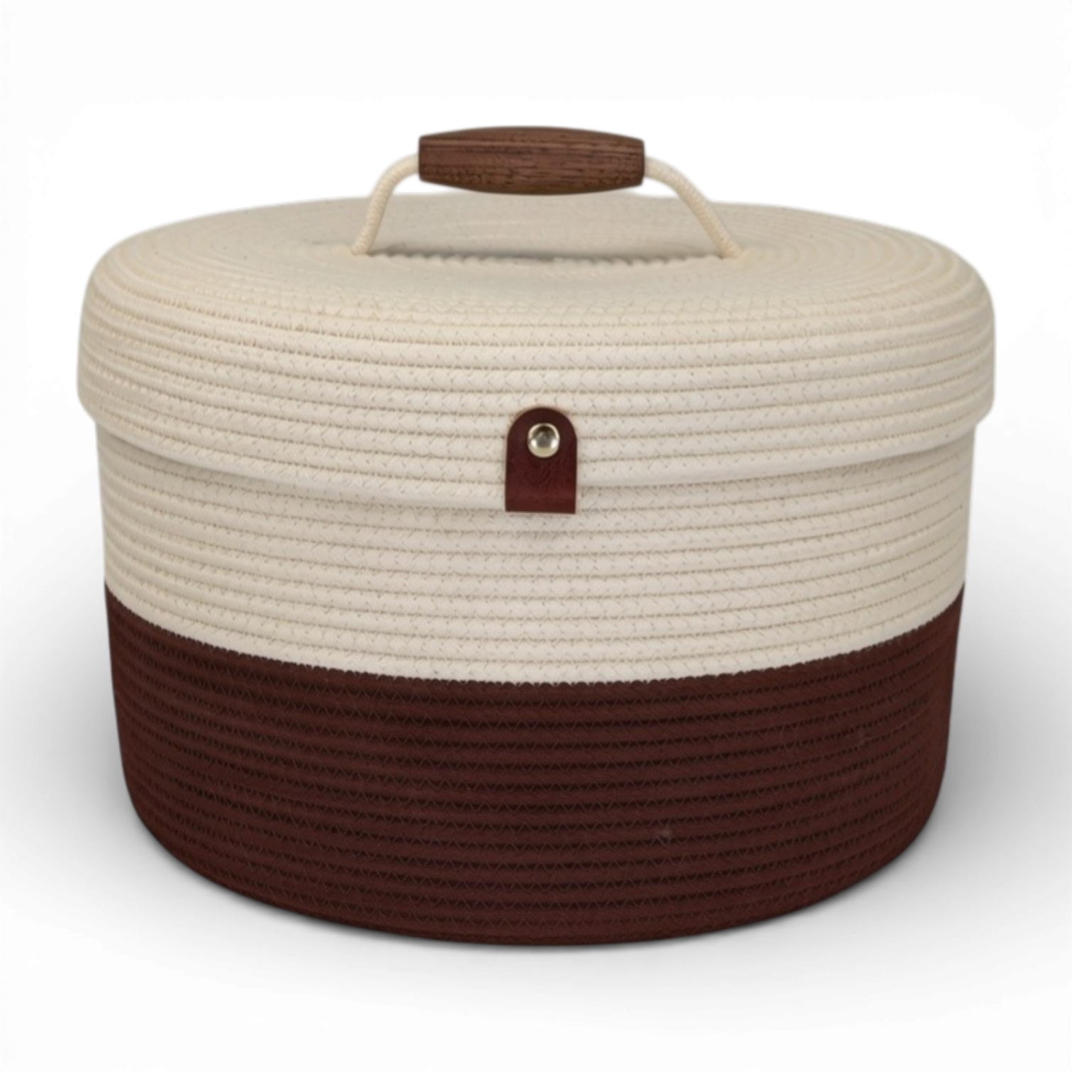 Delphinium w/ Rope Lid, Wood Handle