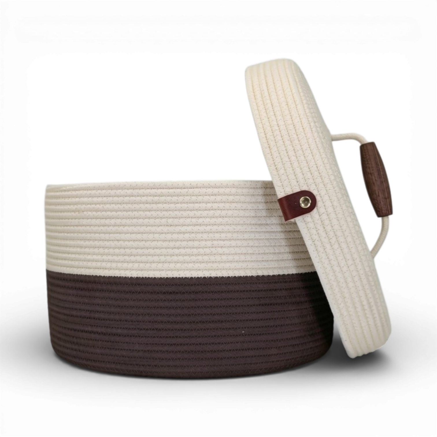 Delphinium w/ Rope Lid, Wood Handle