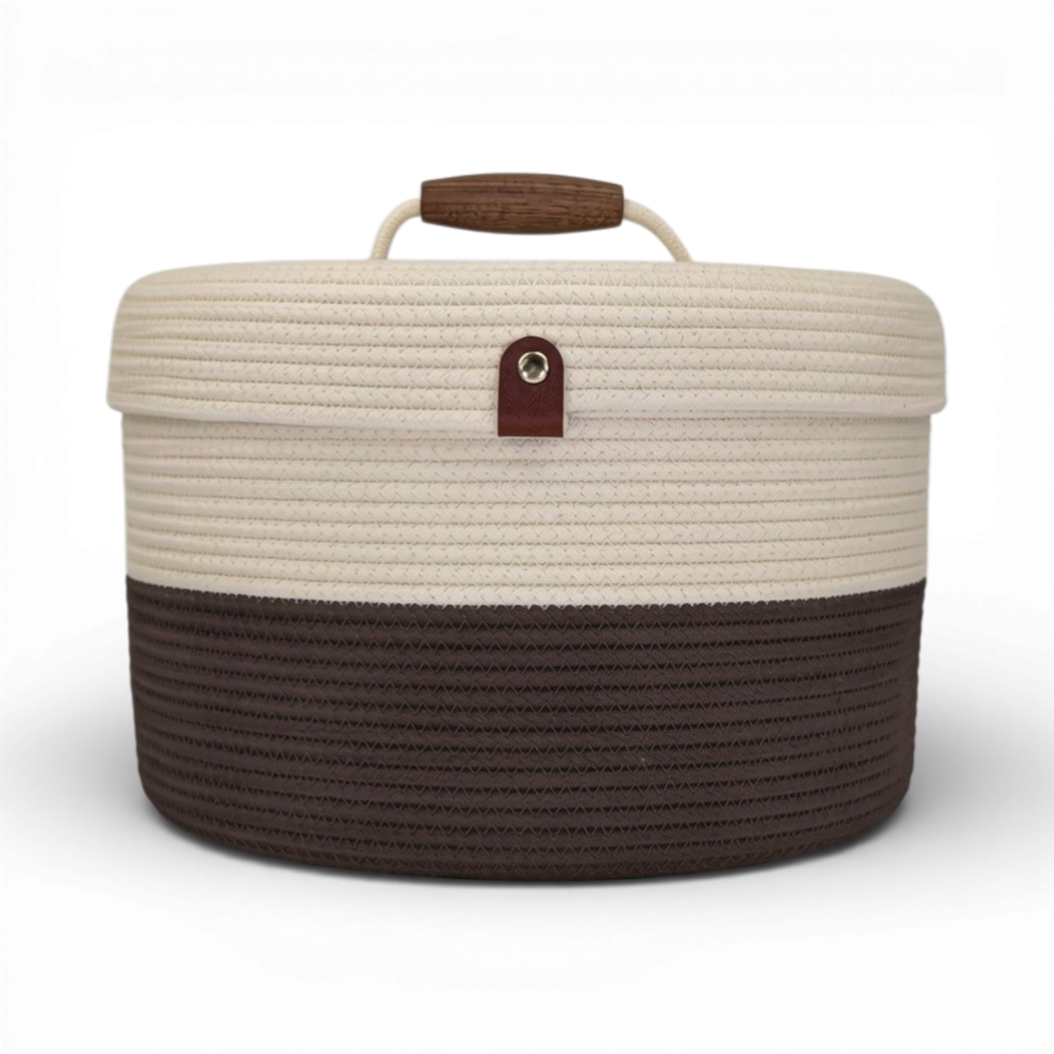 Delphinium w/ Rope Lid, Wood Handle