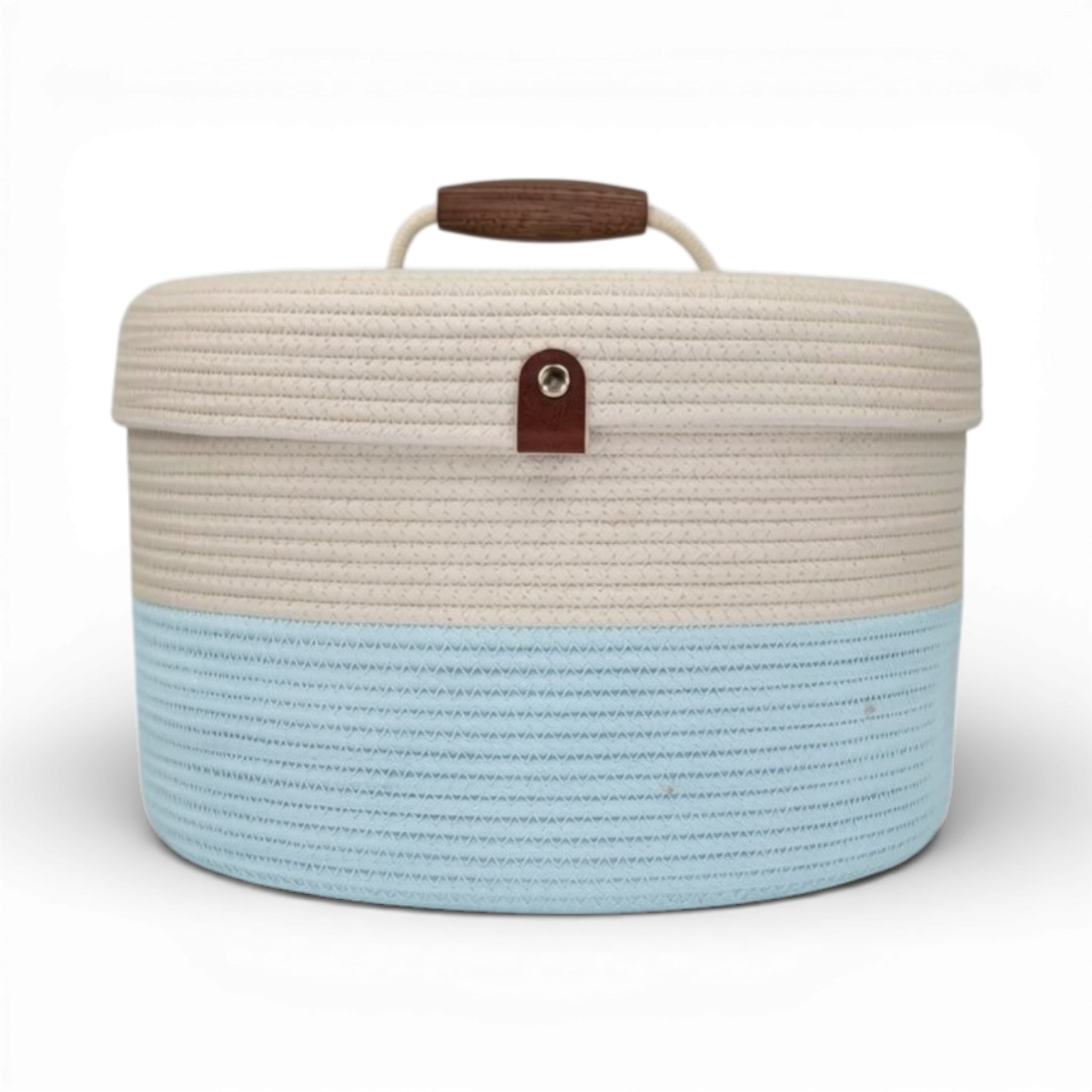 Delphinium w/ Rope Lid, Wood Handle