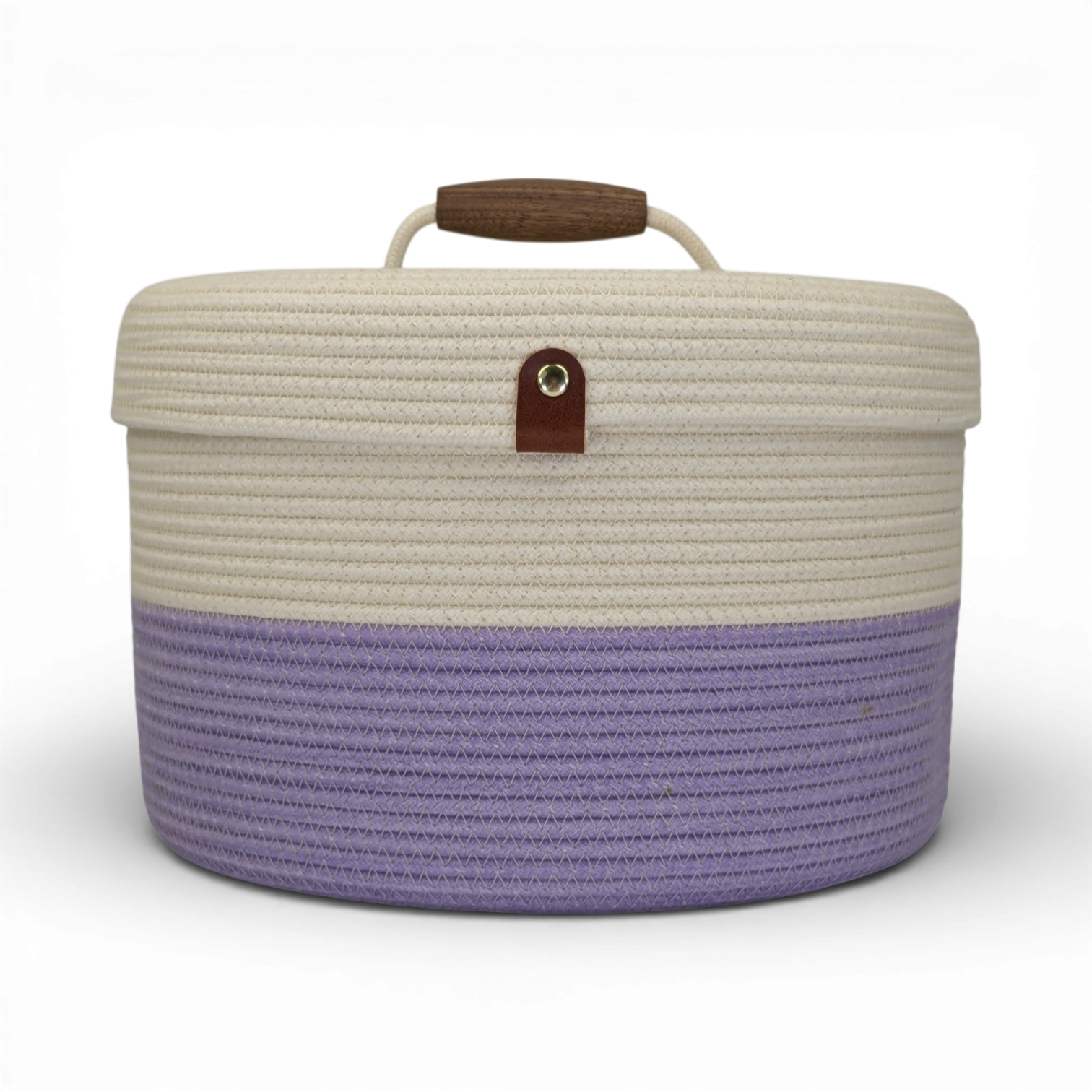 Delphinium w/ Rope Lid, Wood Handle