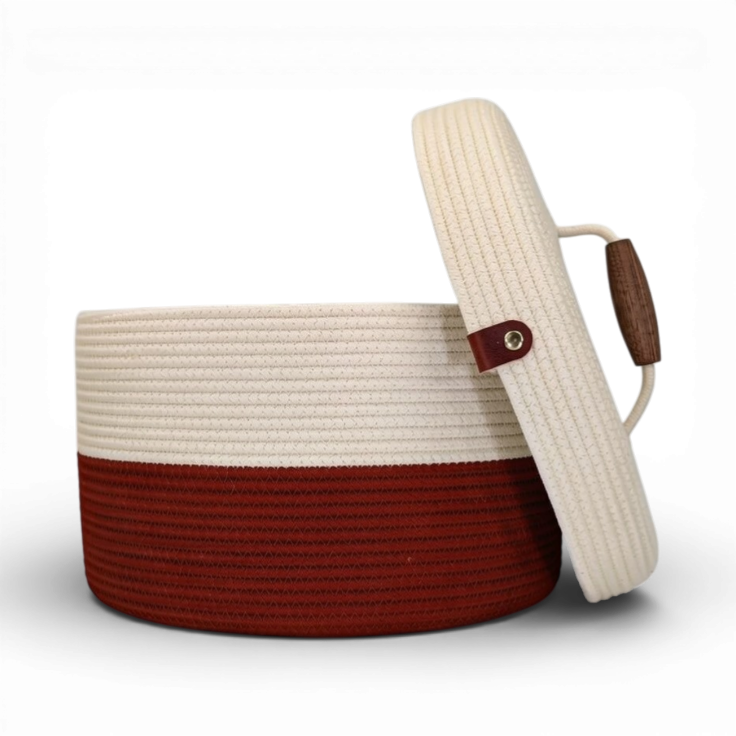 Delphinium w/ Rope Lid, Wood Handle