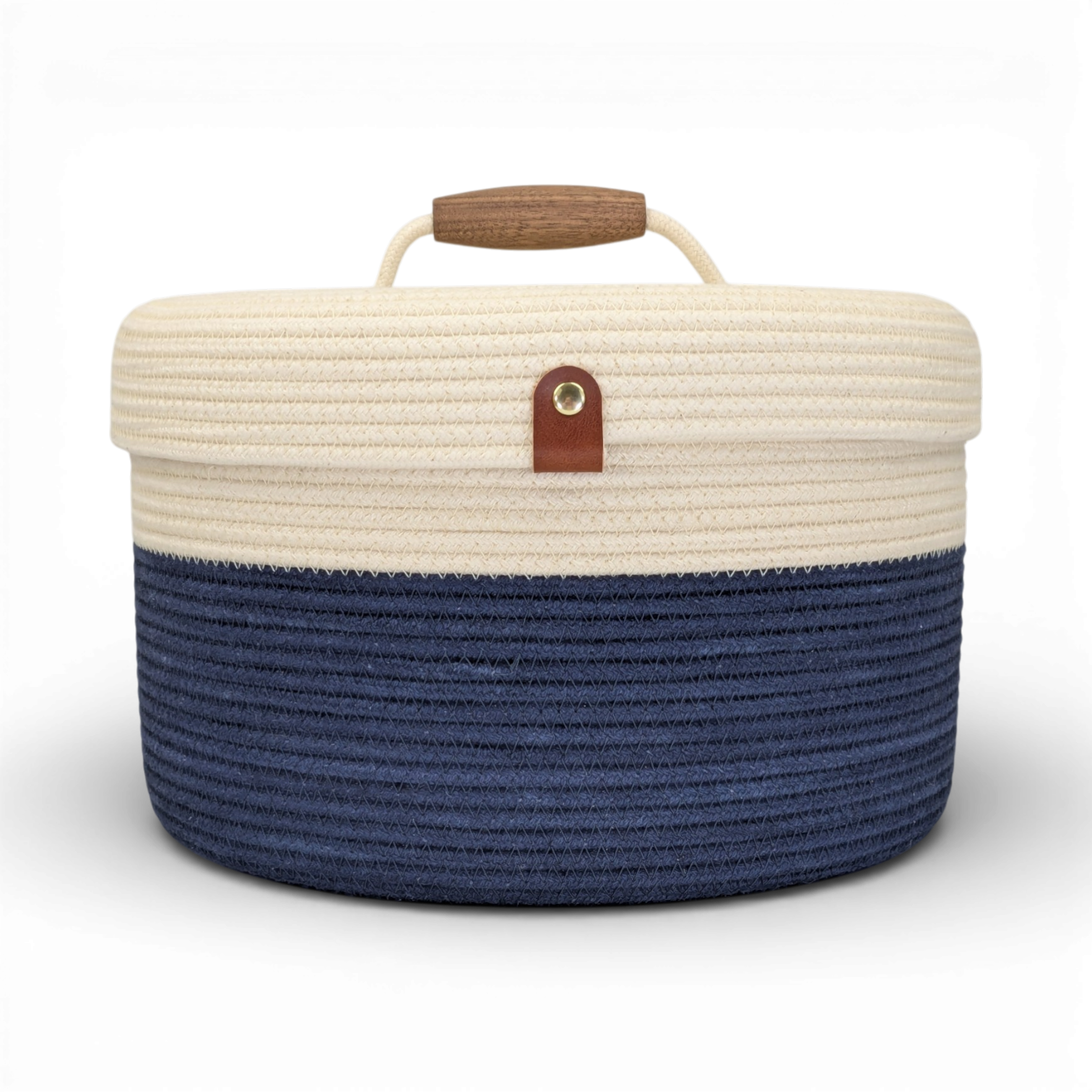Delphinium w/ Rope Lid, Wood Handle