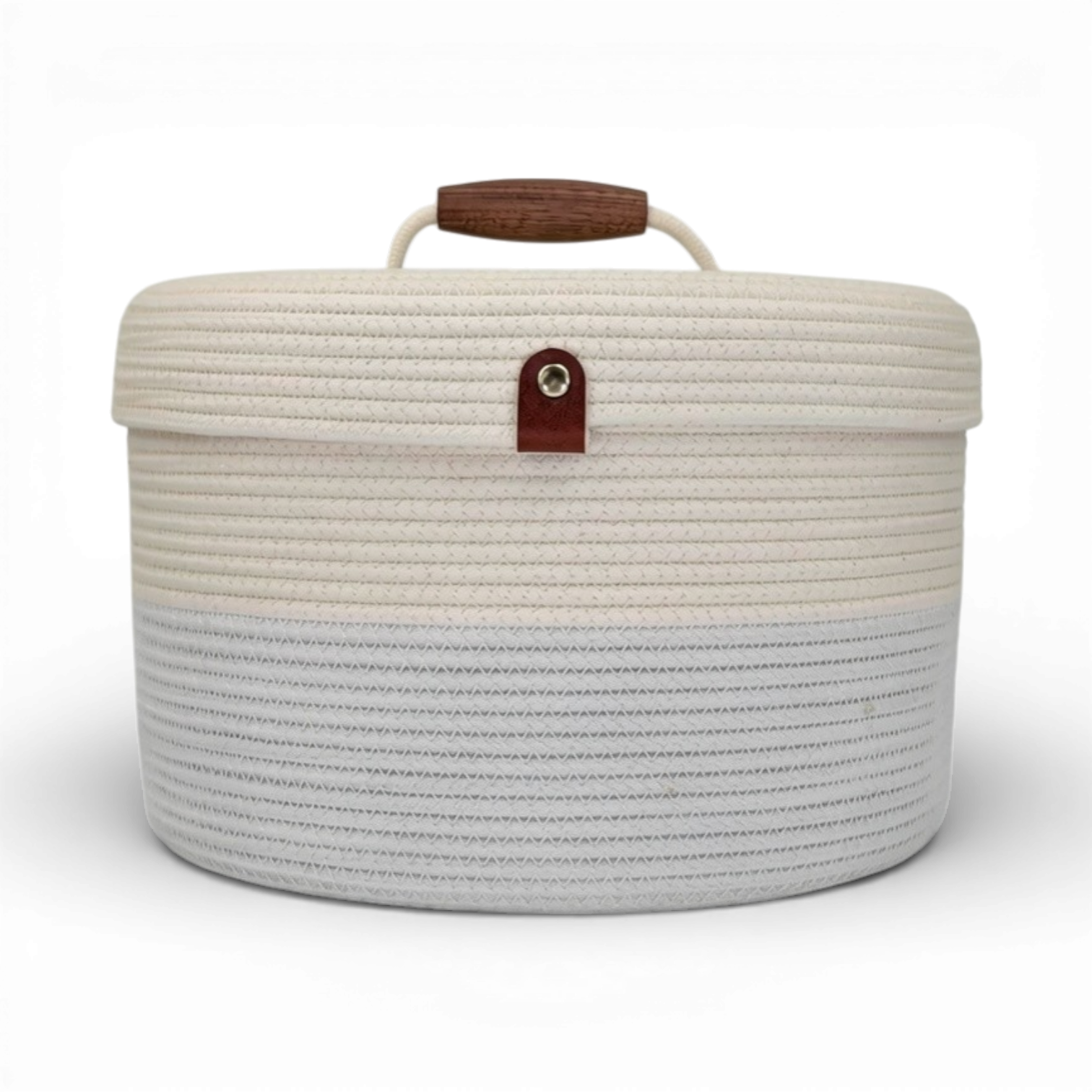 Delphinium w/ Rope Lid, Wood Handle