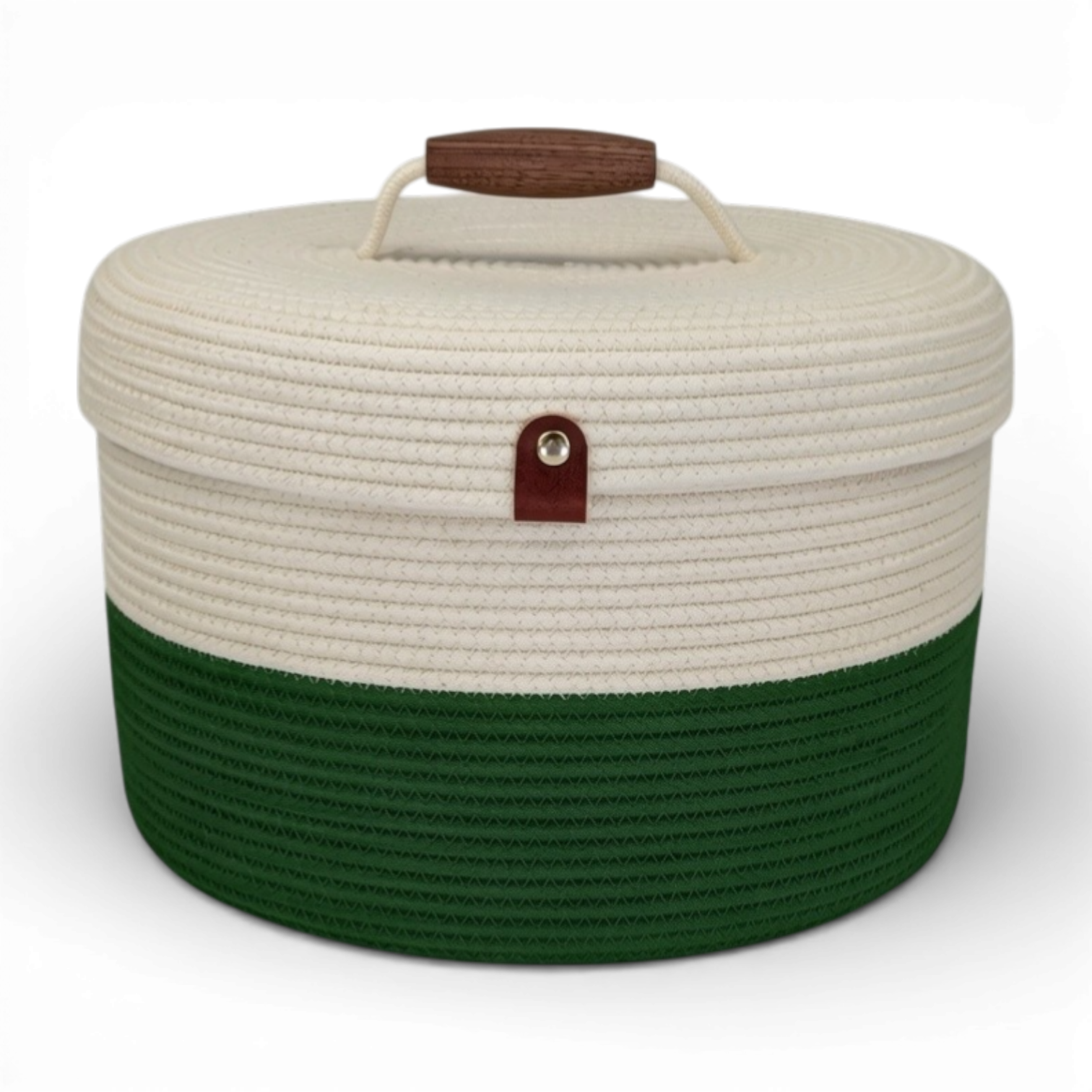 Delphinium w/ Rope Lid, Wood Handle