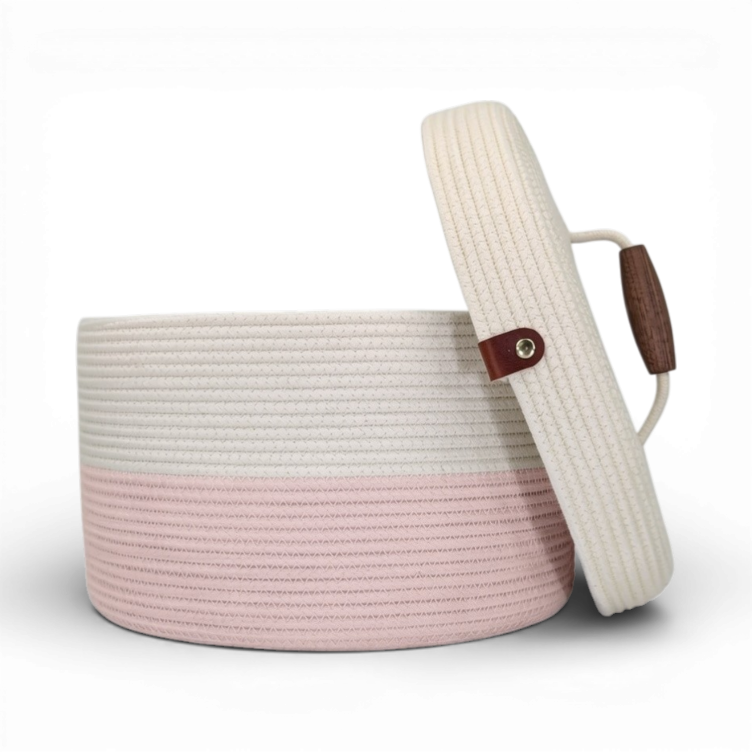 Delphinium w/ Rope Lid, Wood Handle