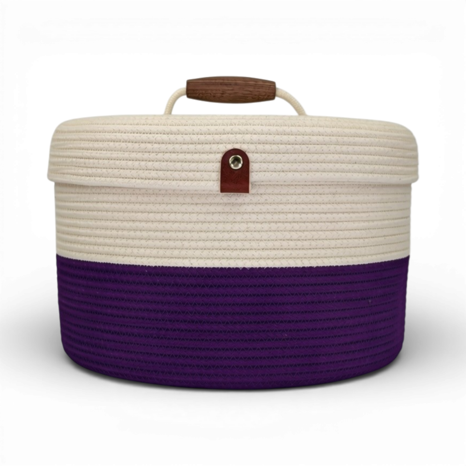 Delphinium w/ Rope Lid, Wood Handle