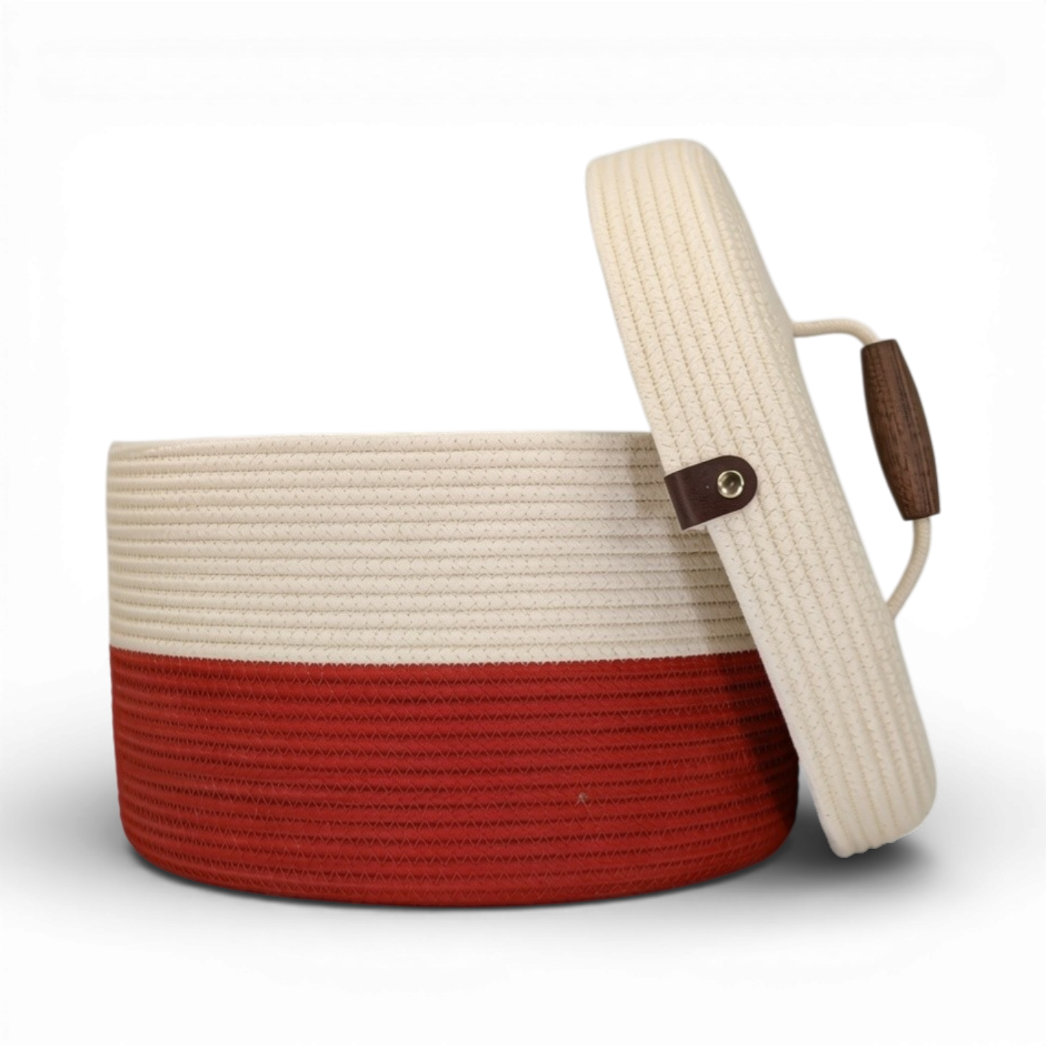 Delphinium w/ Rope Lid, Wood Handle