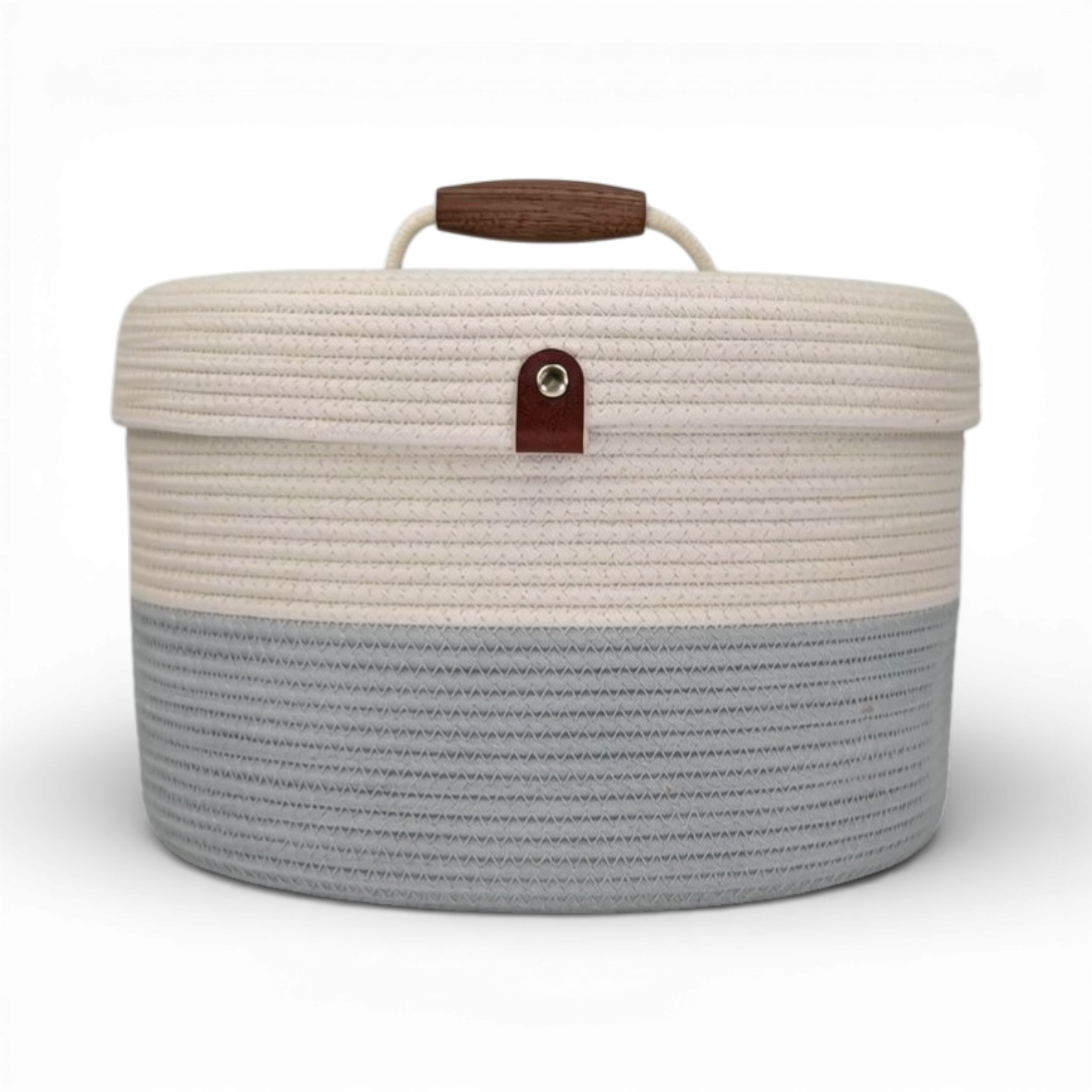 Delphinium w/ Rope Lid, Wood Handle