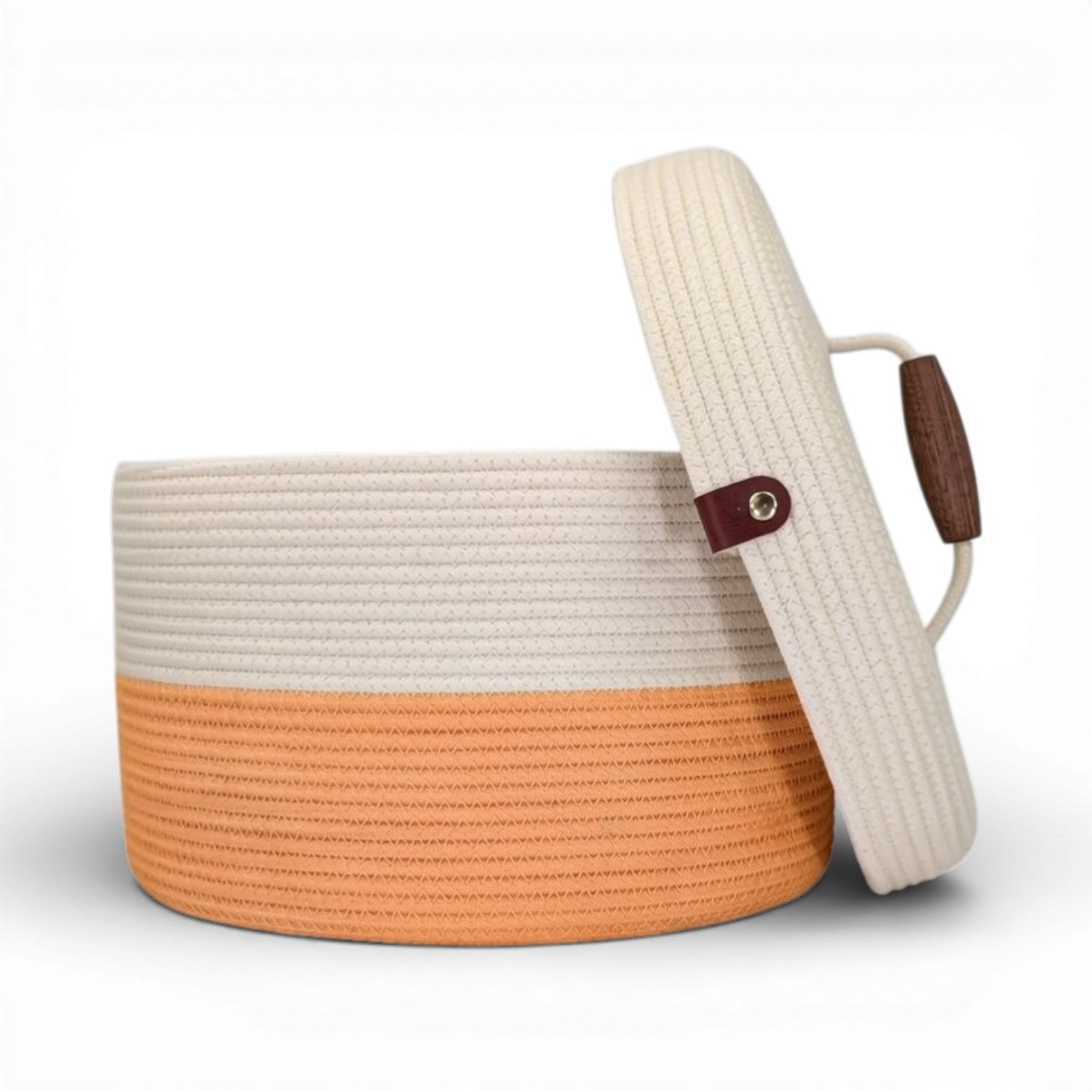 Delphinium w/ Rope Lid, Wood Handle