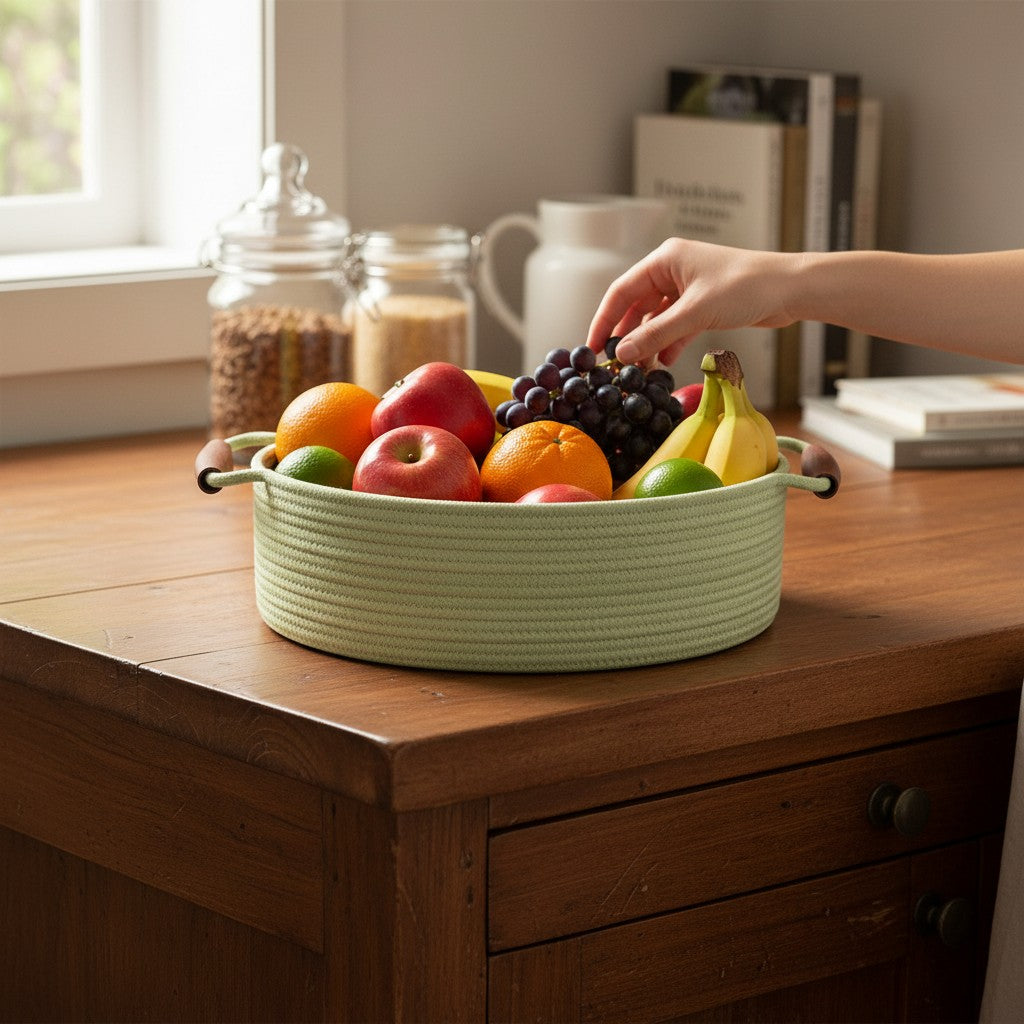 Zinnia Tray w/ Wood Handles