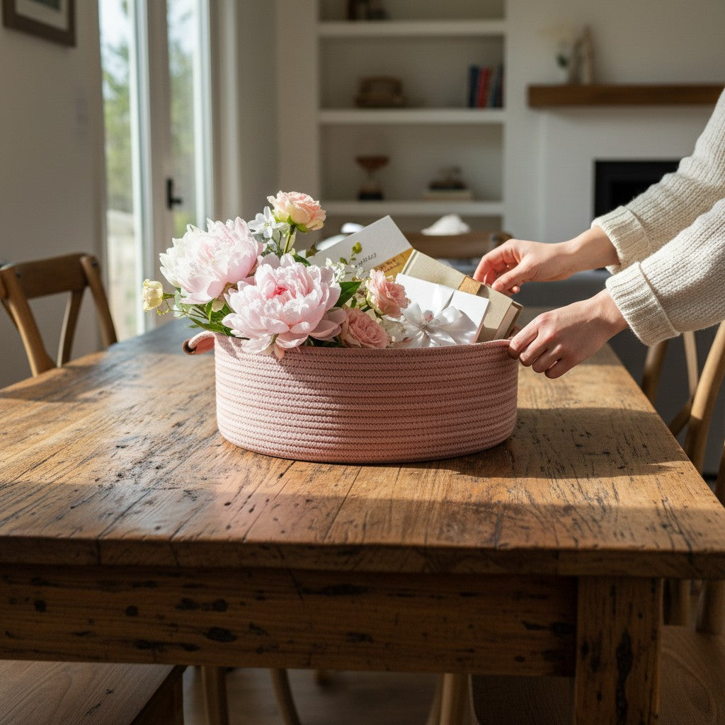 Zinnia Tray w/ Wood Handles